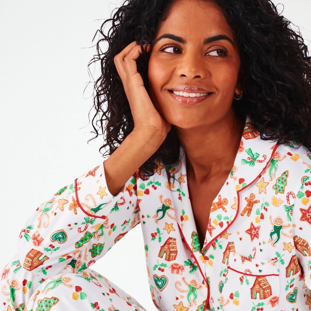 Gingerbread Party Long Sleeve Polo Pajamas